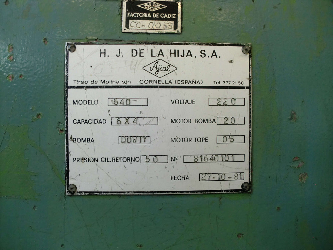 CIZALLA HIDRÁULICA CORTE PENDULAR AJIAL 4000X6