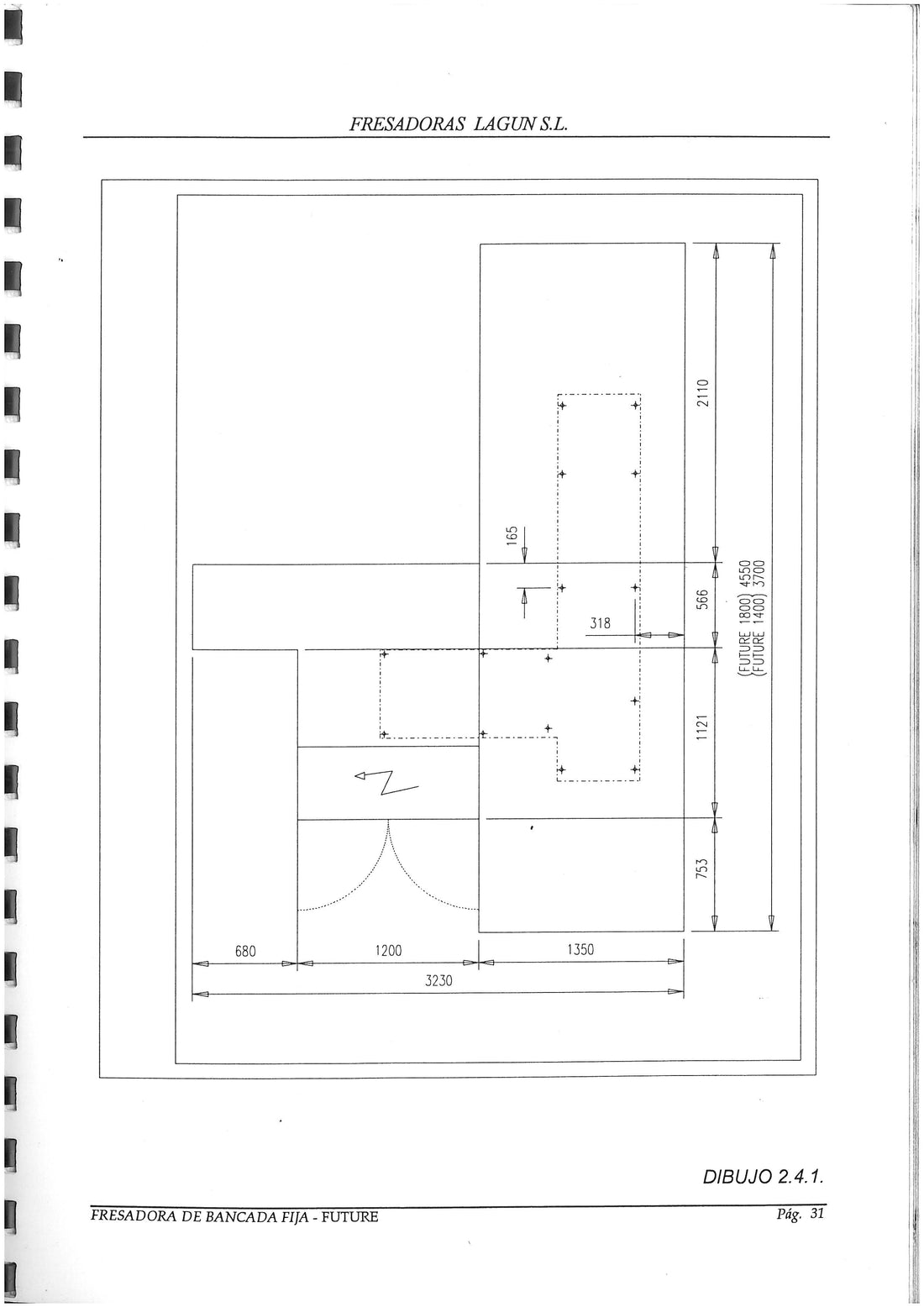 FRESADORA CNC LAGUN FUTURE 1800