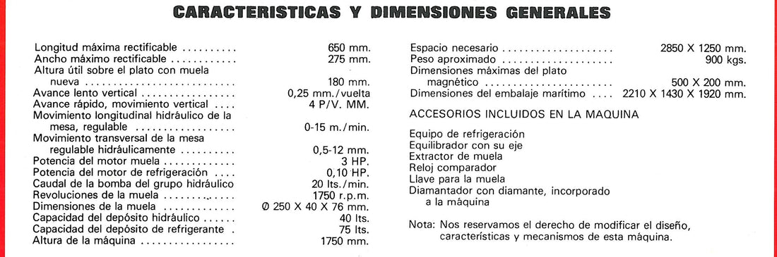 RECTIFICADORA PLANA KAIR TB-650