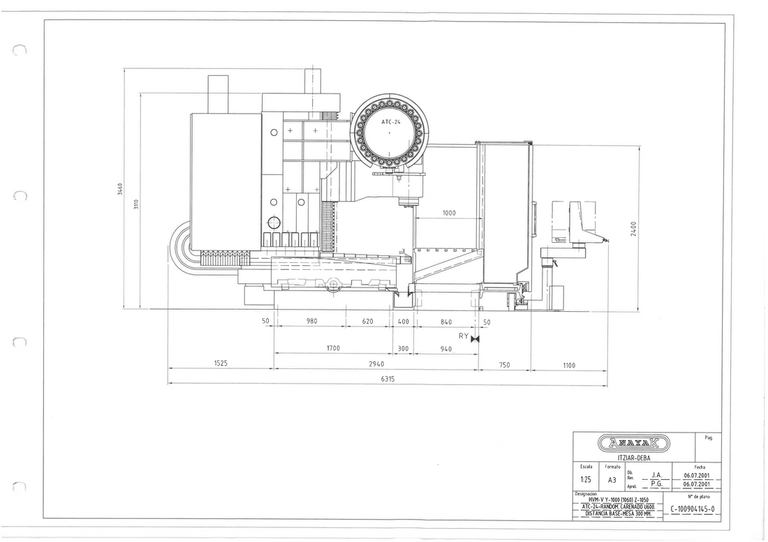 CENTRO MECANIZADO ANAYAK MOD:HVM-V-5000 NºM-20011012