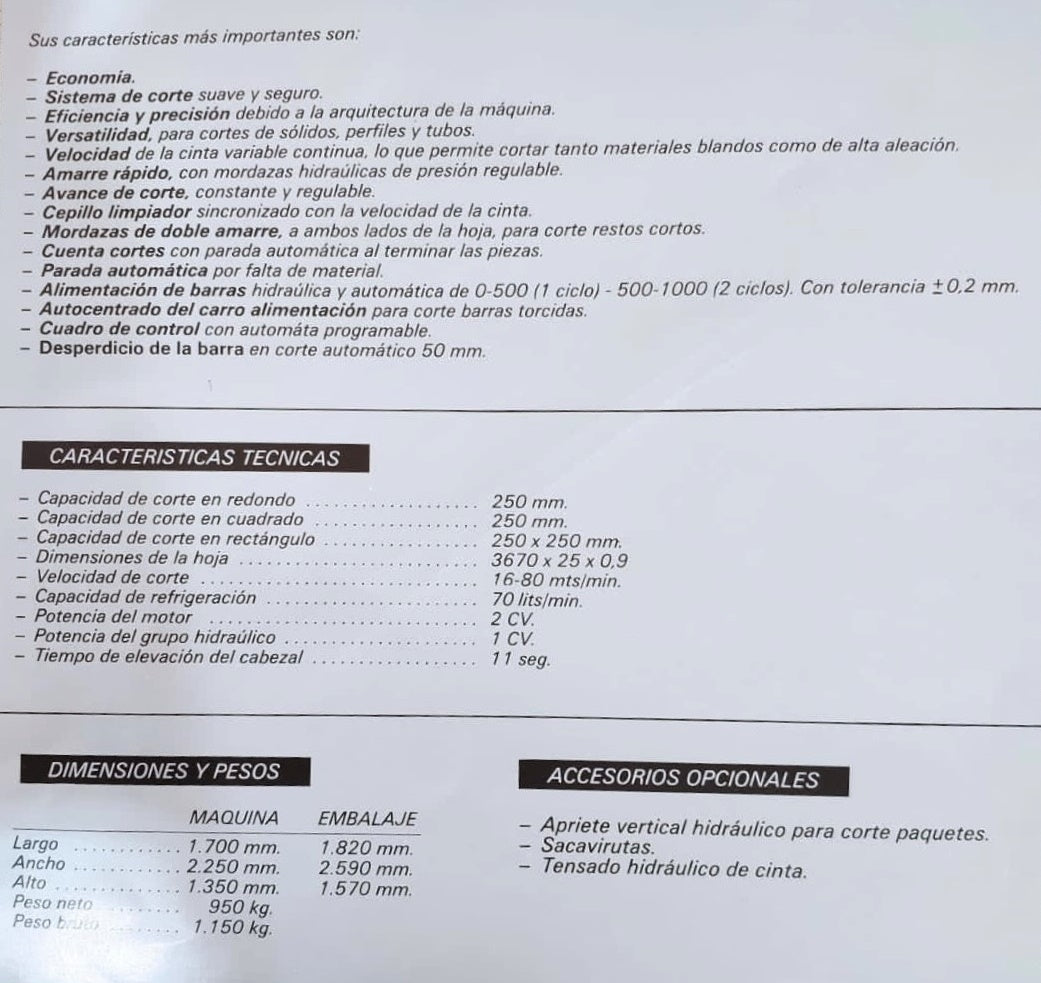 SIERRA UNIZ SC 250-EA