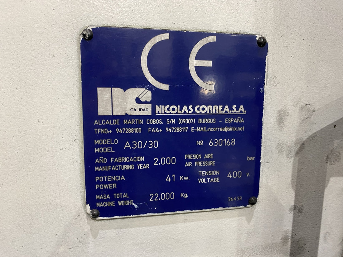 FRESADORA BANCADA FIJA CNC CORREA A 30 30
