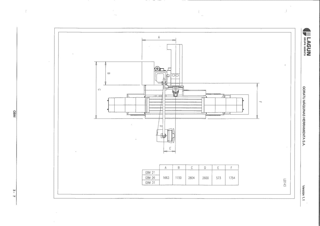 FRESADORA BANCADA FIJA LAGUN GBM-31