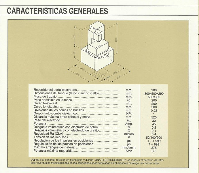 ELECTROEROSION ONA COMPAC 30