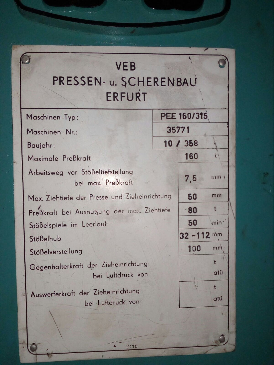 PRENSA ERFURT 160/135