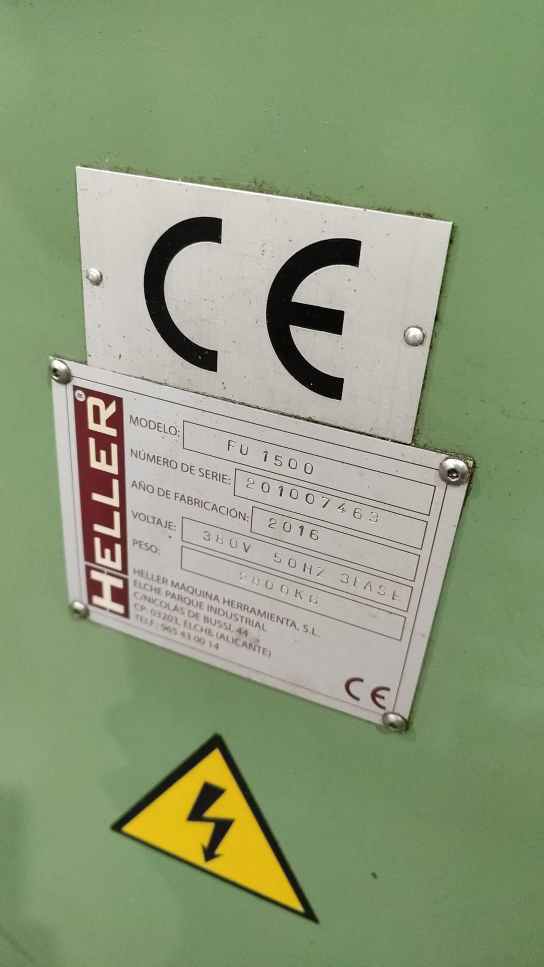 FRESADORA HELLER MOD:FU1500