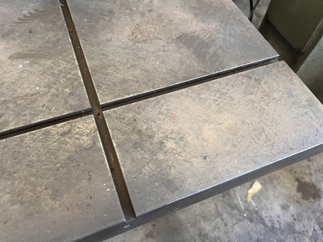 MESA AZUL DE FUNDICION ACERO 2000X2000X800 mm