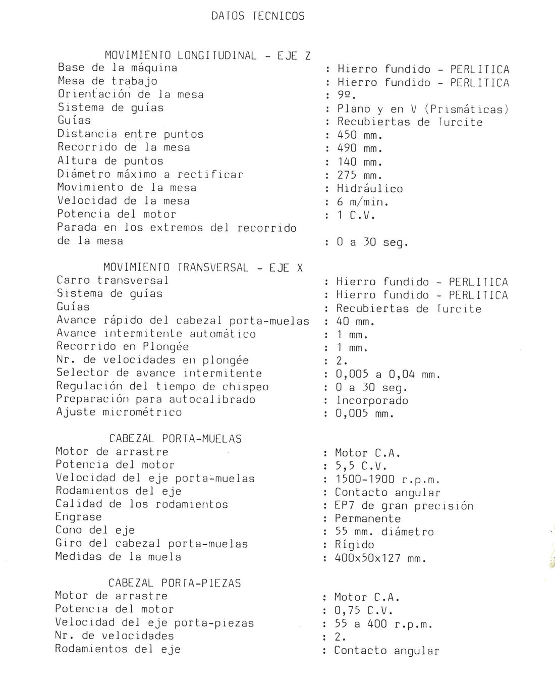 RECTIFICADORA CILINDRICA GER CE 450 CNC