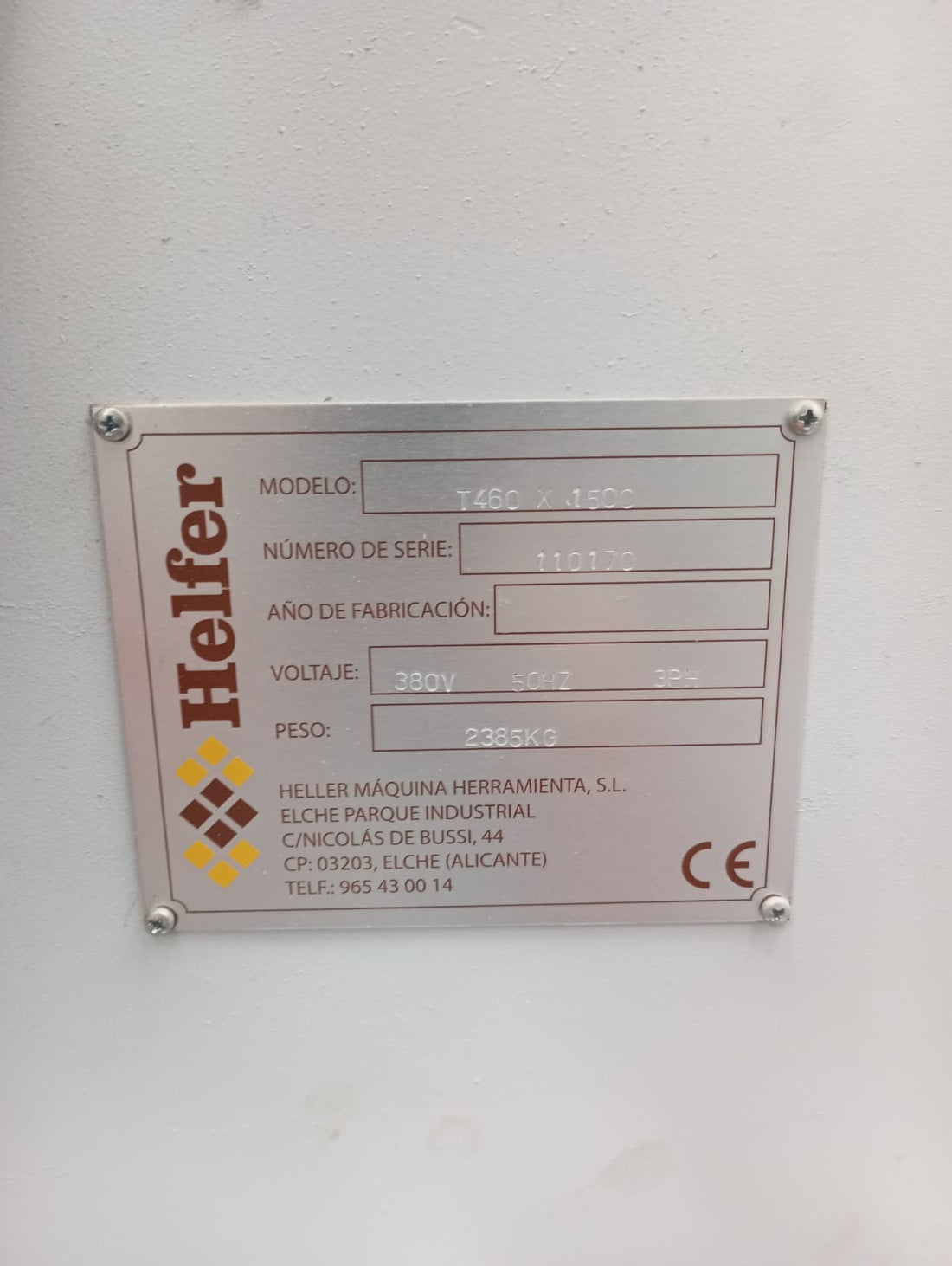 TORNO HELFER T460X1500
